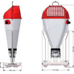 Розміри подвійного кормоавтомату Tube-O-Mat VI+ Jumbo